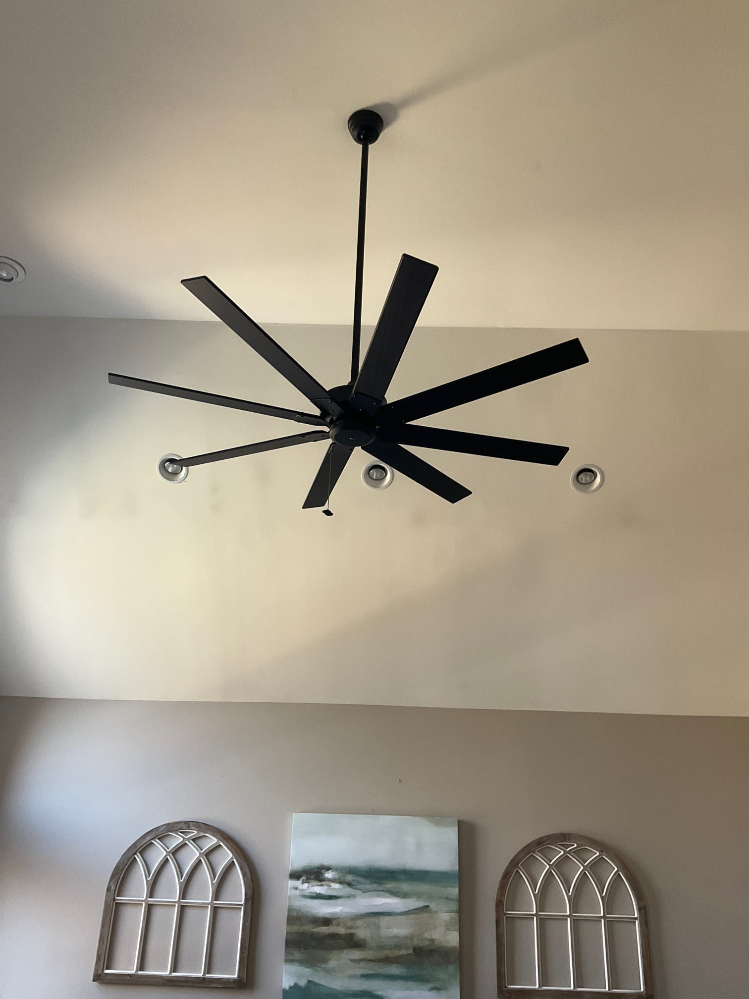 Ceiling Fan Installation & Rehang for High Ceilings in Matthews, NC