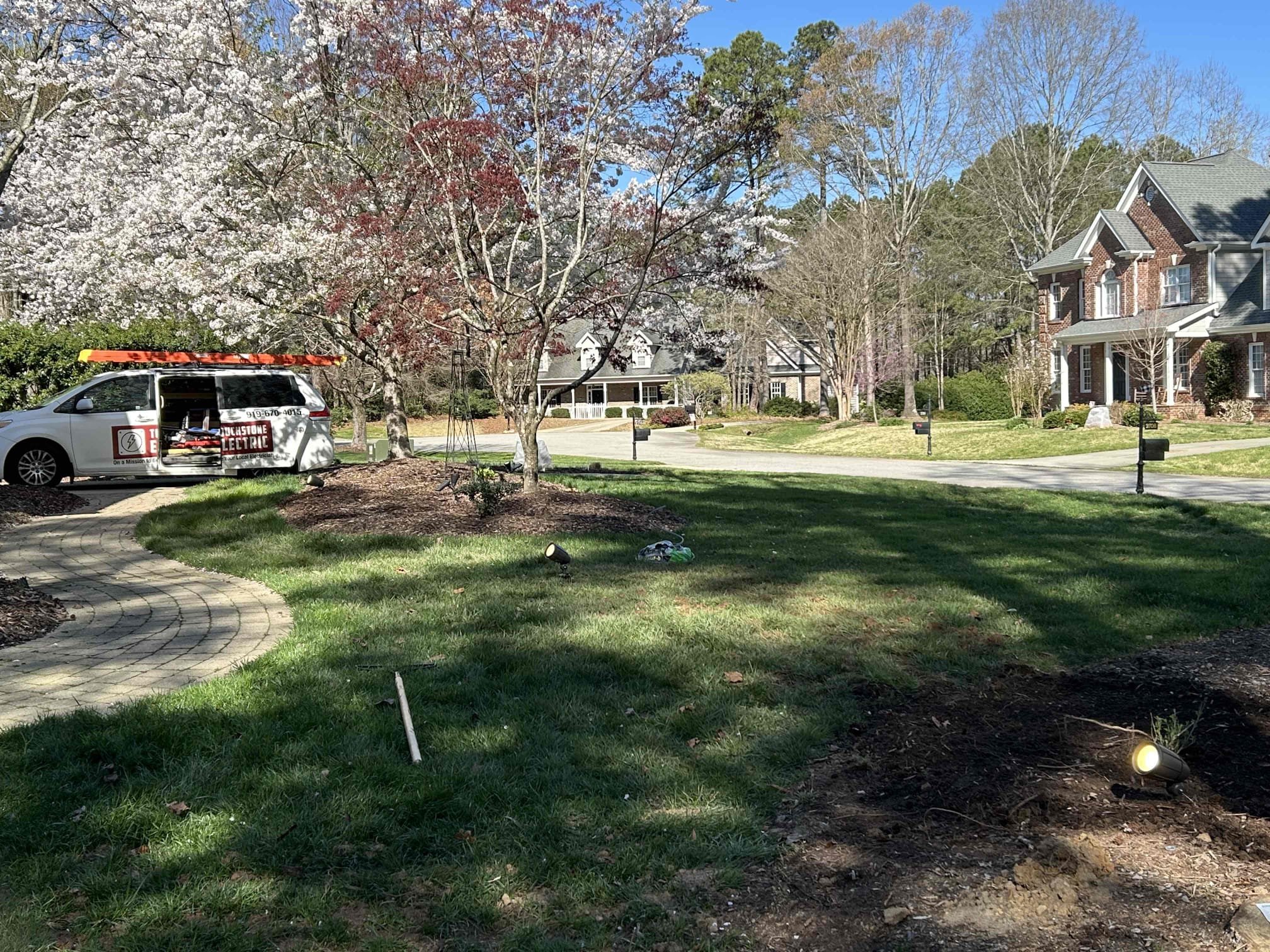In-Ground Landscape Lighting Installation in Wake Forest, NC