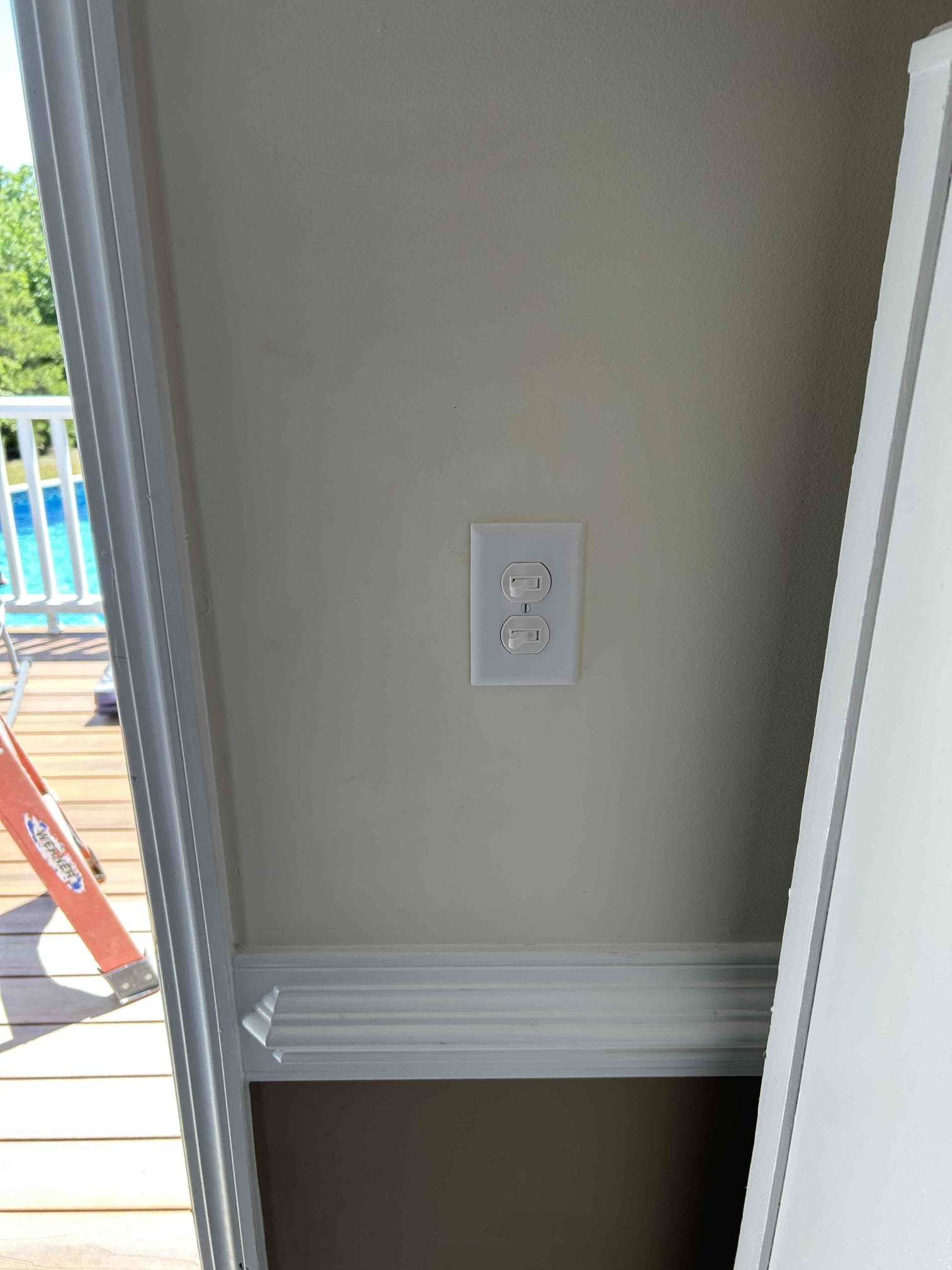 New indoor electrical outlet installed in a Piedmont home