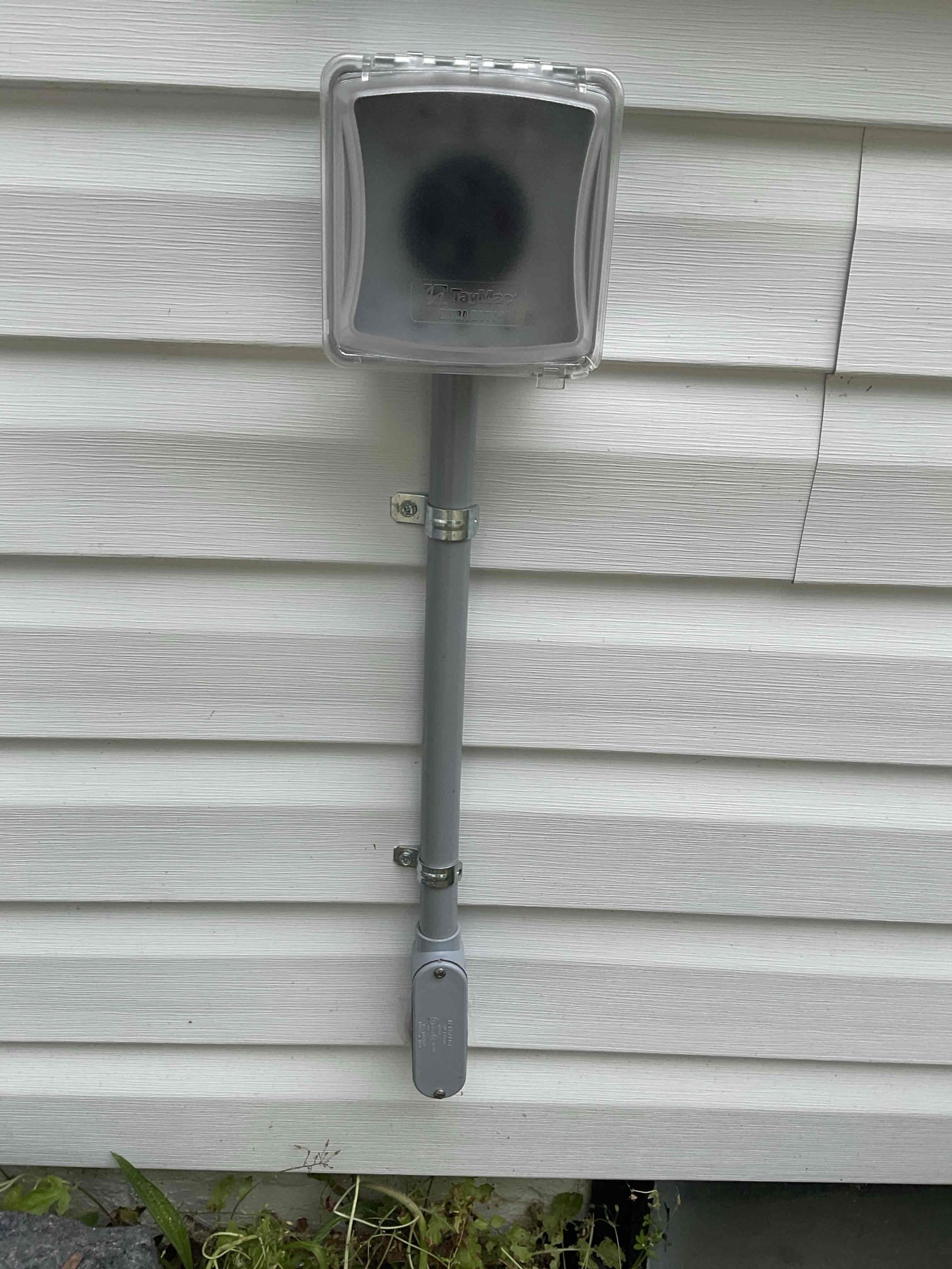 Weather-resistant exterior electrical box installed in Durham