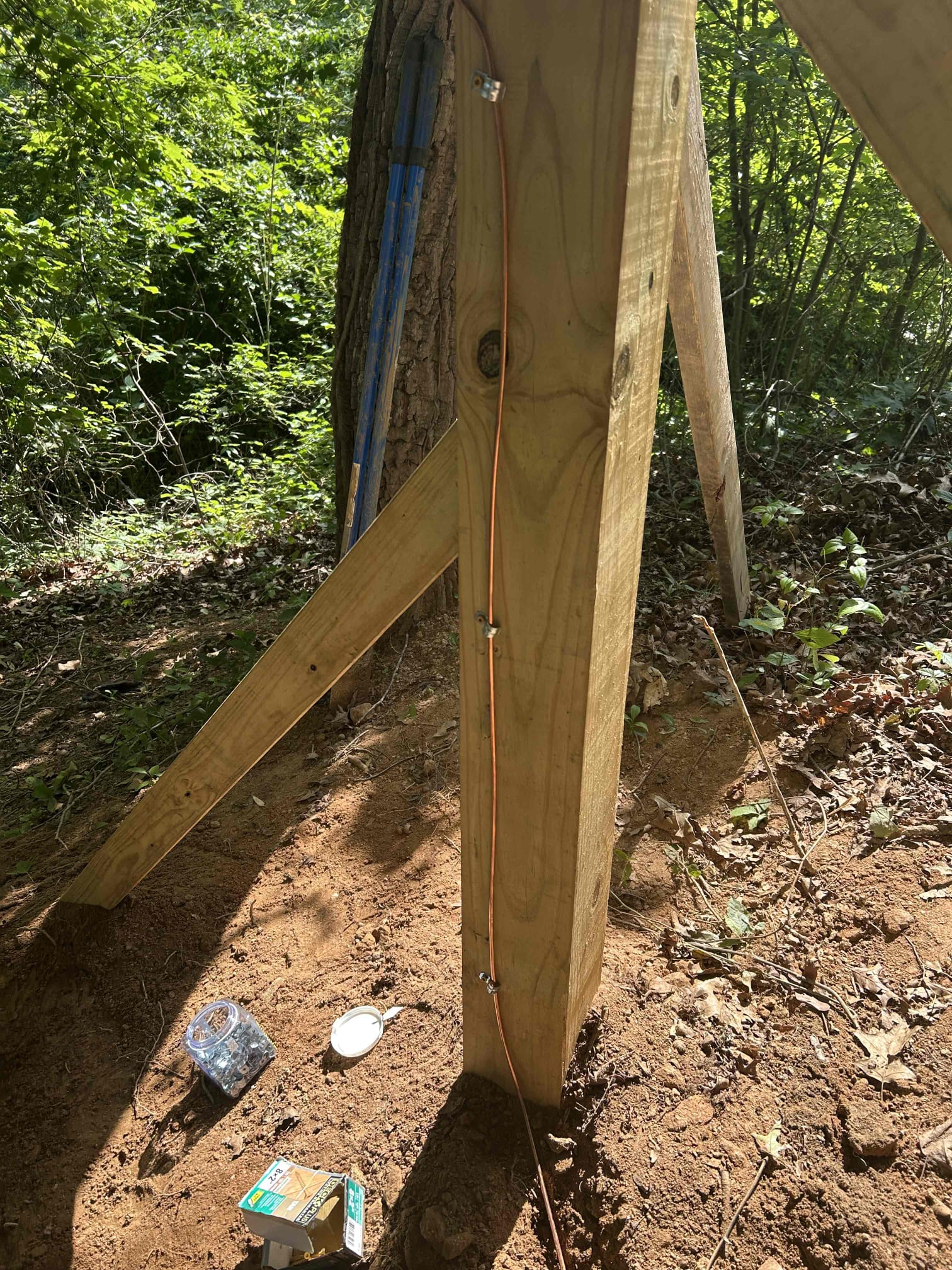 Temporary Power Pole & Overhead Service Installation in Candler