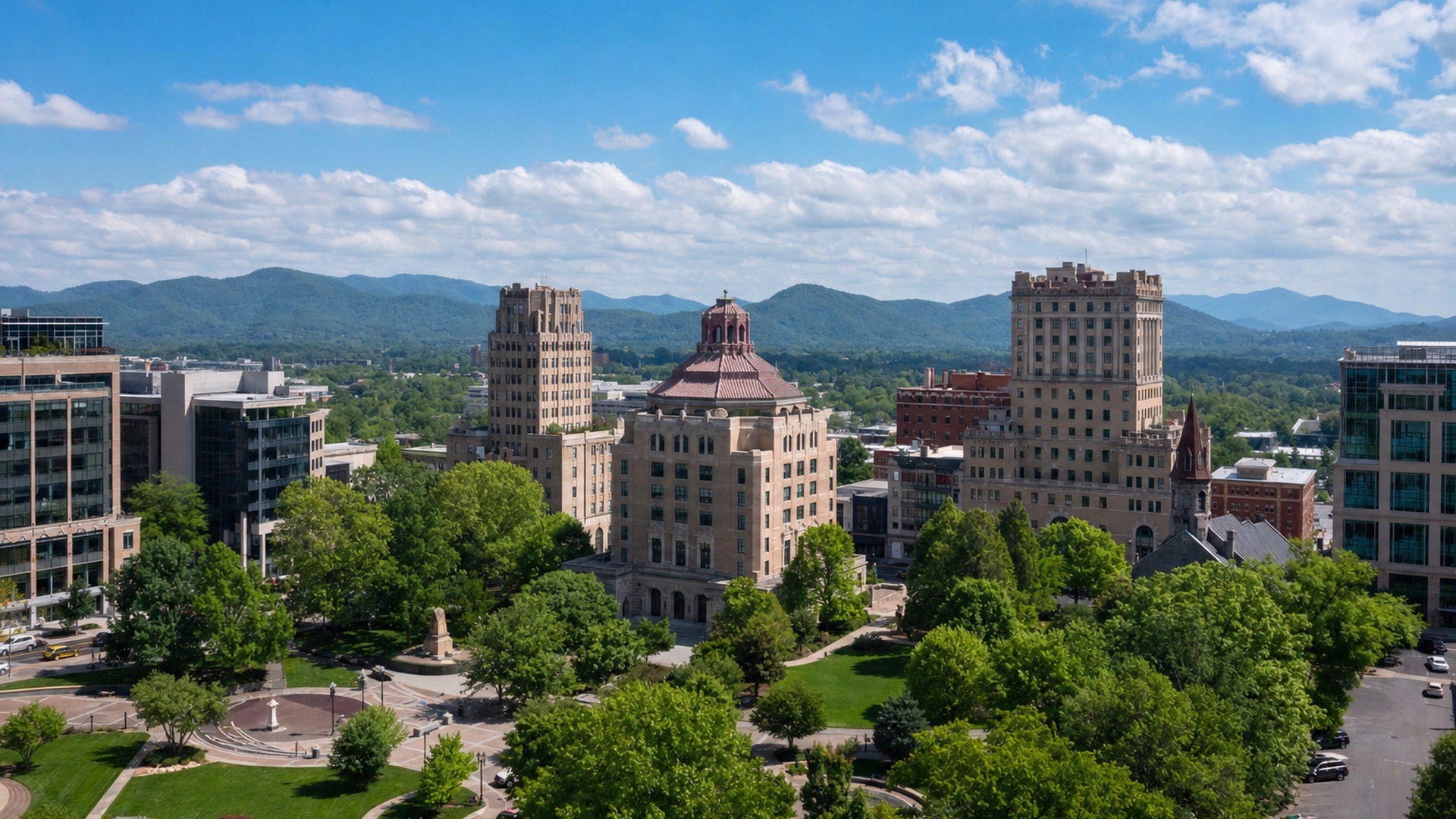 Asheville, NC local landmark near homes served by Touchstone Electric
