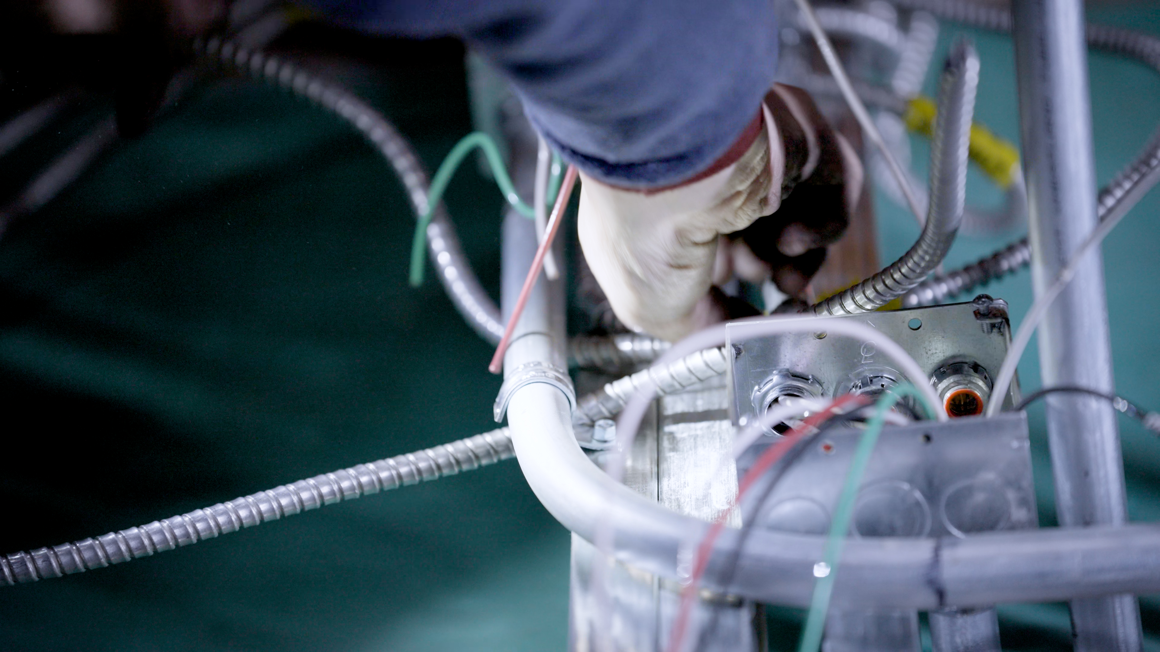 Electrical conduit and wiring installation used for Pine Ridge project planning