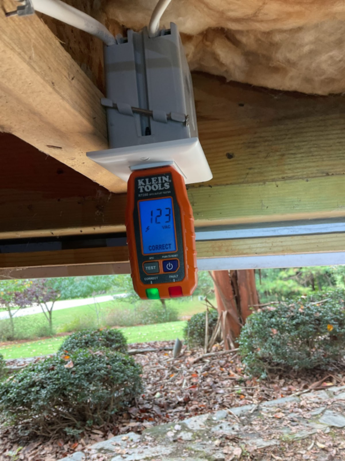 Conduit installation and wiring route for protected outdoor power