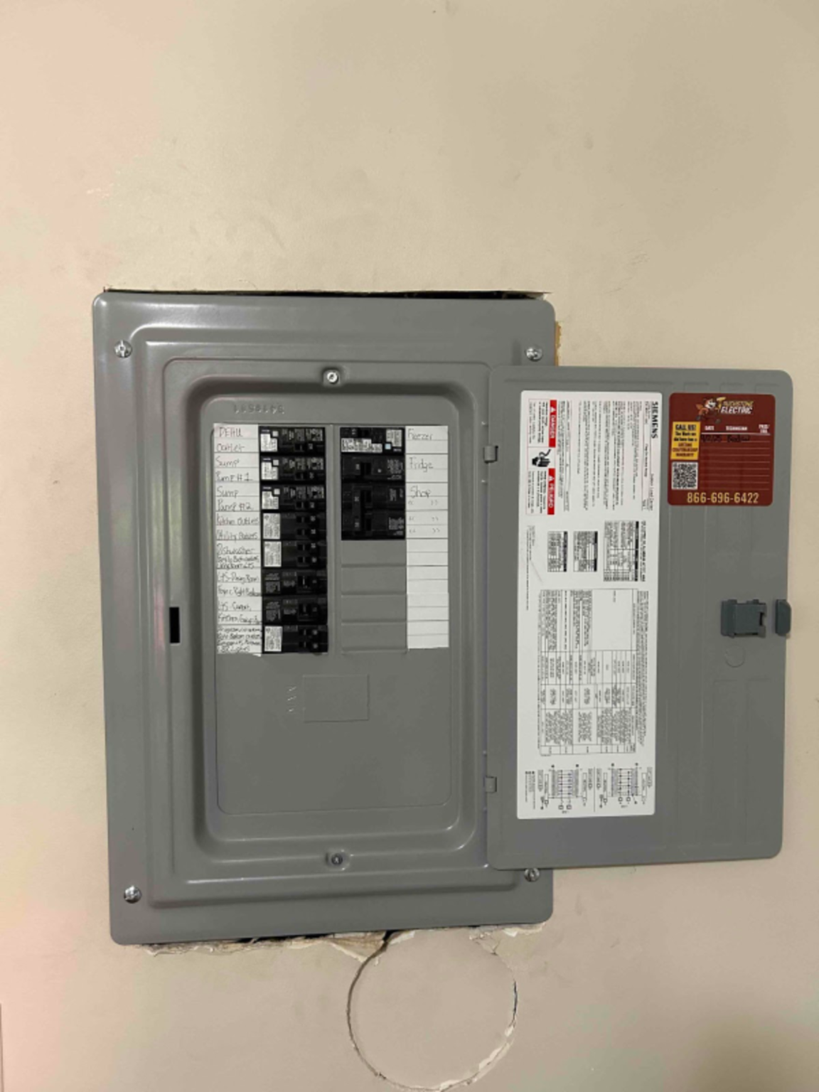 Dedicated circuit installation and panel work in Mint Hill NC