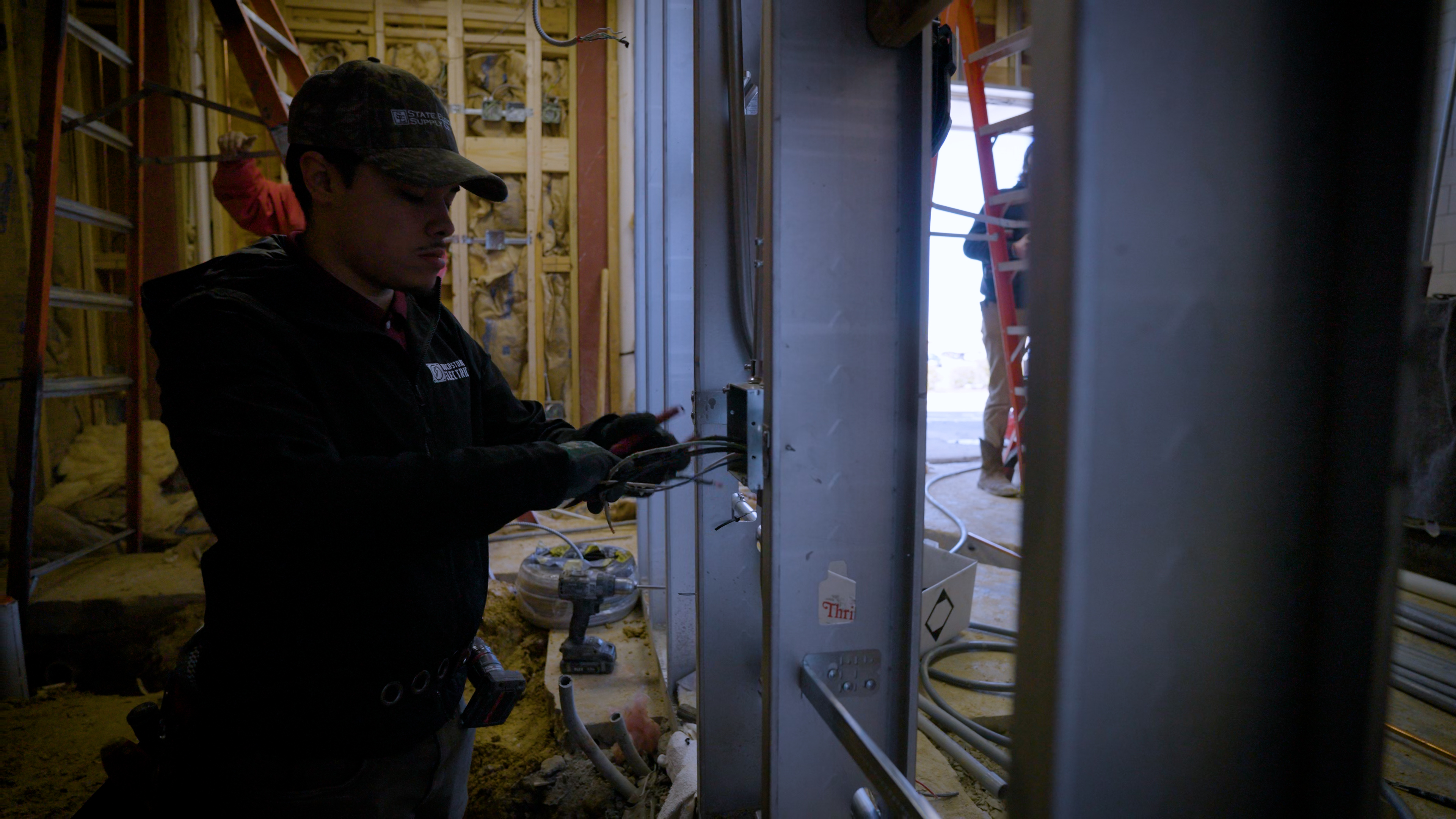 Touchstone Electric technician responding to an emergency