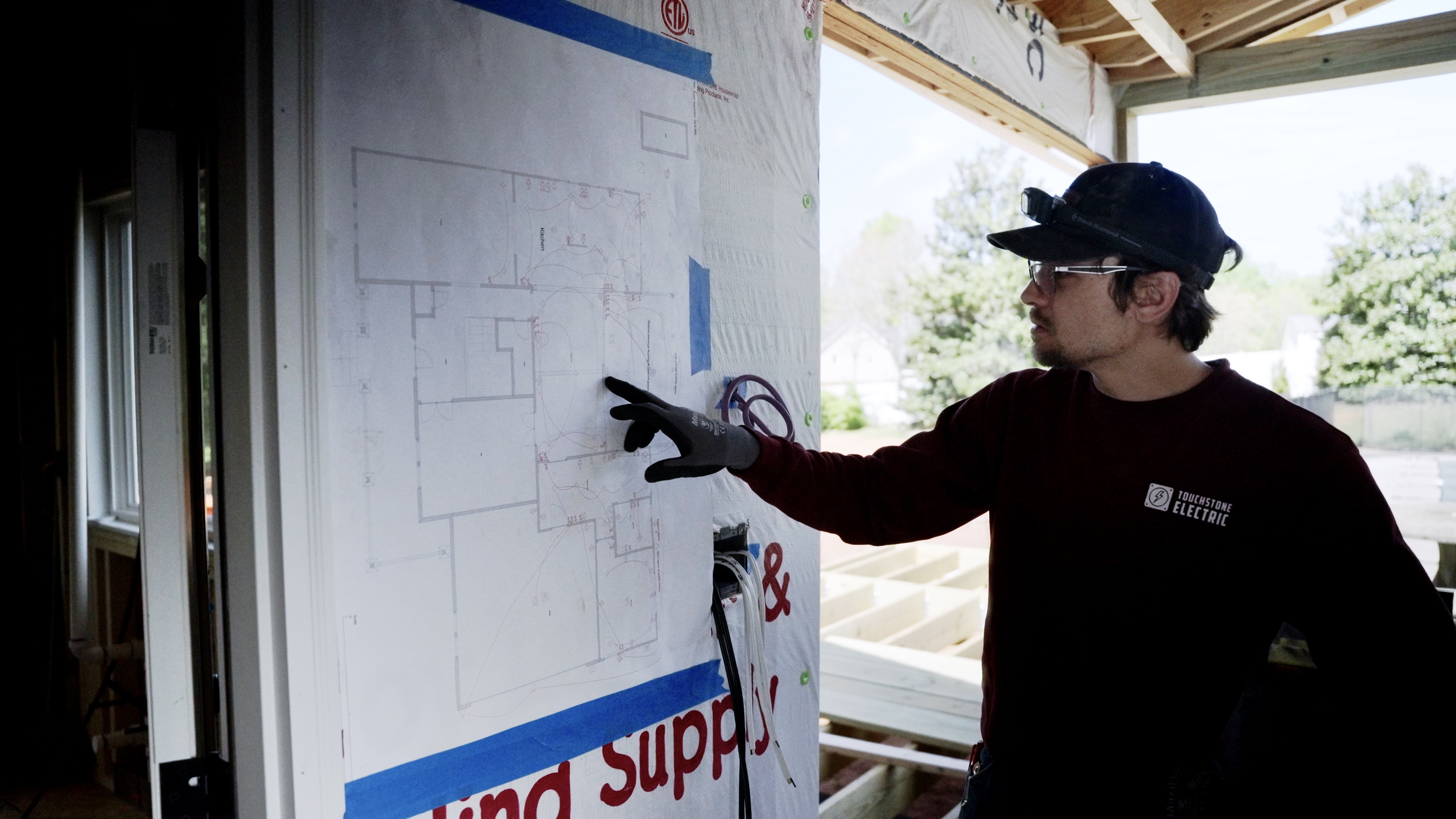Residential lighting installation rough-in wiring